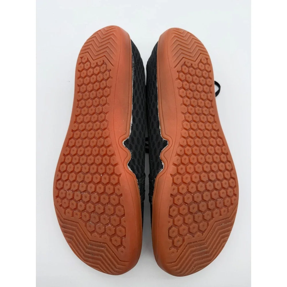 WHITIN Mens Minimalist Barefoot Shoes Black Mesh Wide Toe Box Gum Sole Sneakers